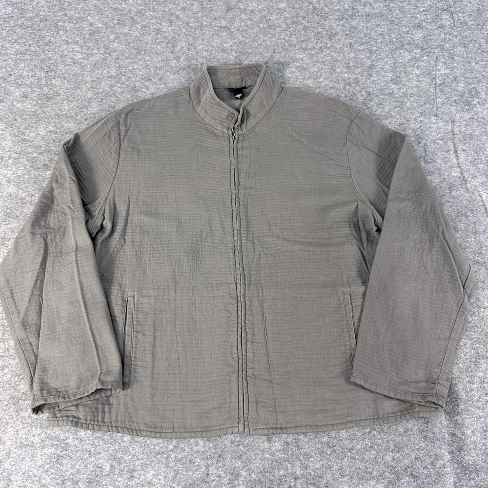 Eileen Fisher Jacket Mens Large Full Zip Lightweight Casual USA Made 3926